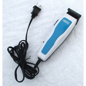 Wahl Hair Clipper Model NIA Corded Electric Trimmer White Blue 120V 9W Household